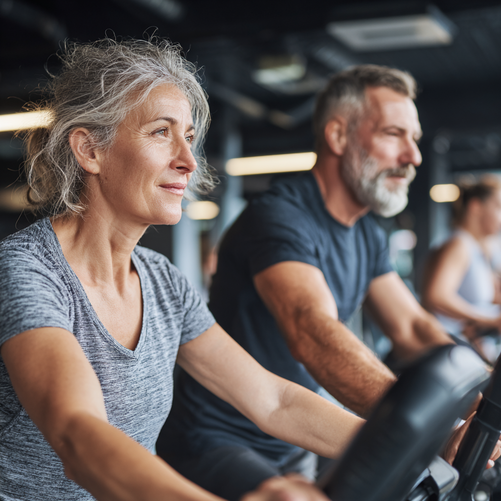 Middle-aged adults sharing positive experiences with mobility improvement